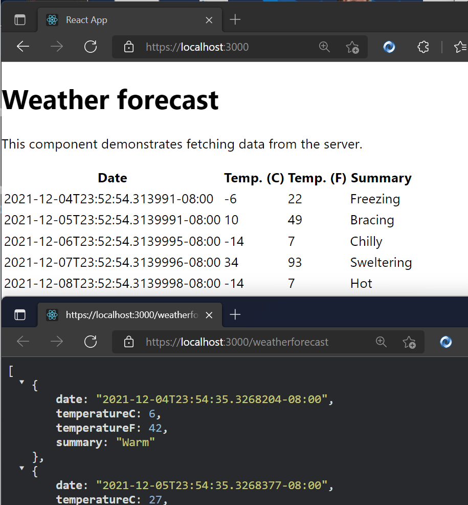 npm app running in VS 2022 against an ASP.NET Web API npm app running in VS 2022 against an ASP.NET Web API
