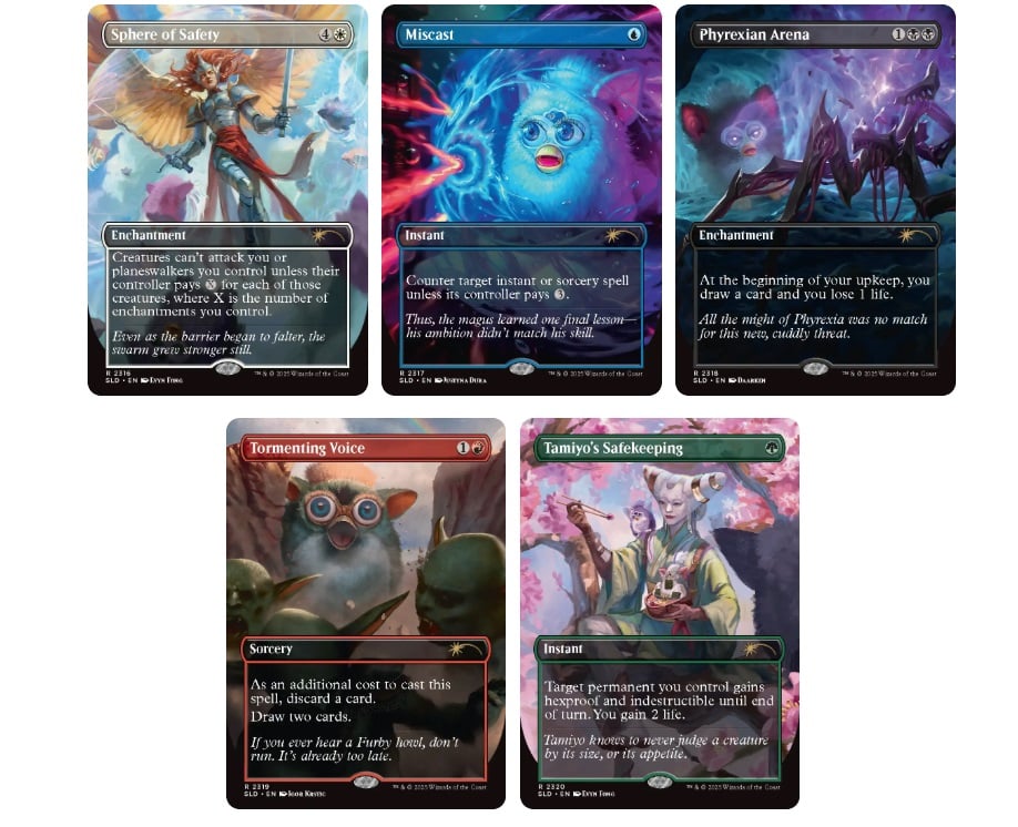 Furbies appear on MTG cards.