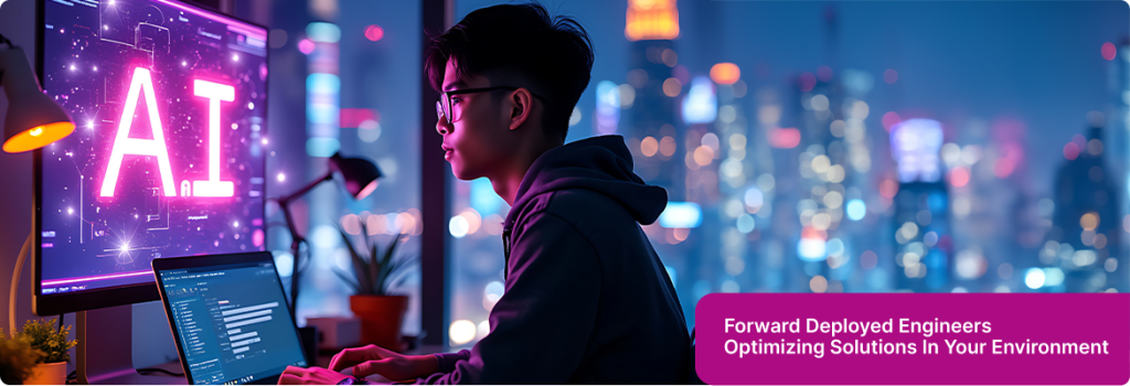 Forward deployed AI engineers: Working directly with clients to customize AI tools and solutions. 