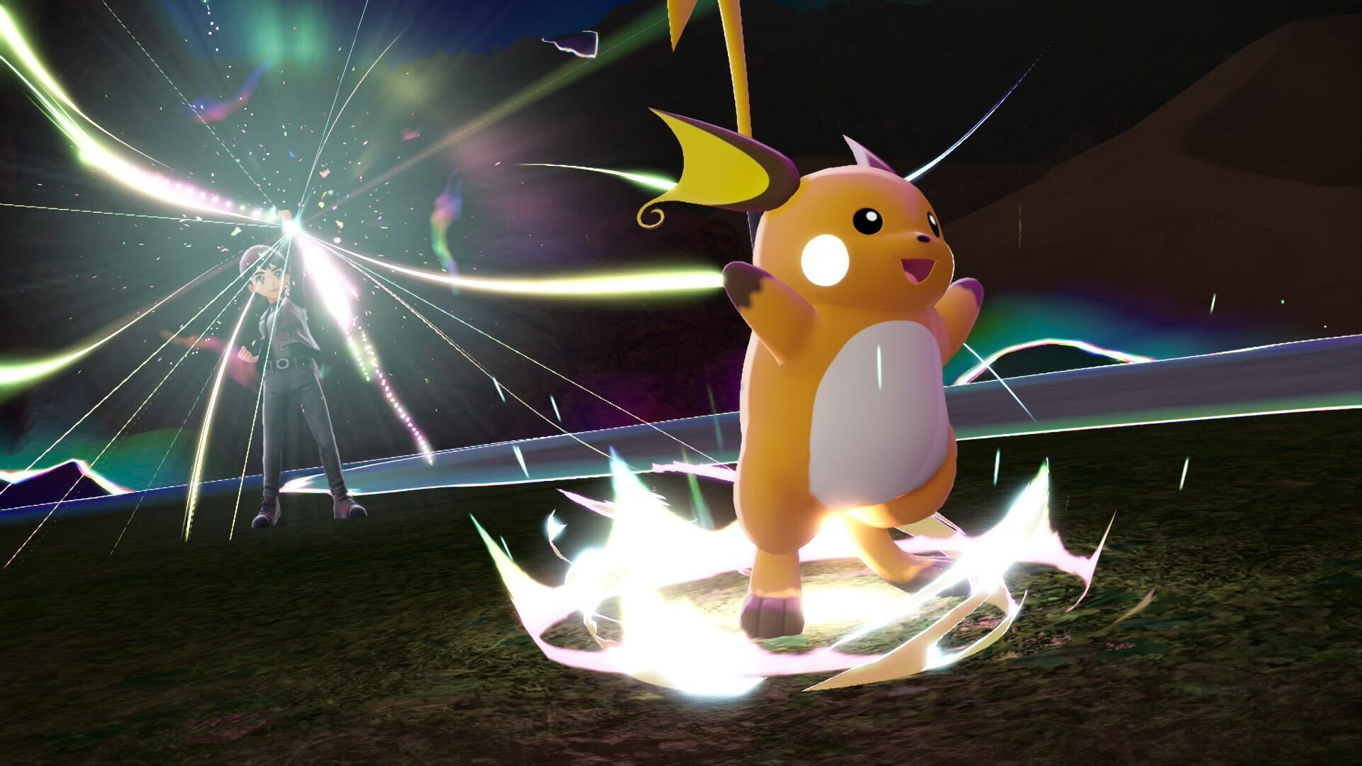 Raichu summons thunder. 