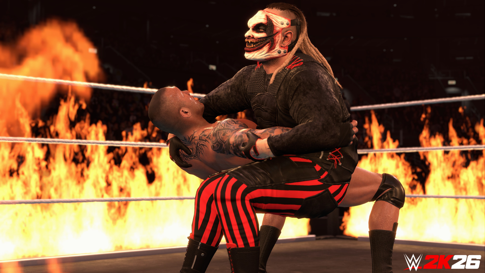 "The Fiend" Bray Wyatt battles Randy Orton in an Inferno match in WWE 2K26